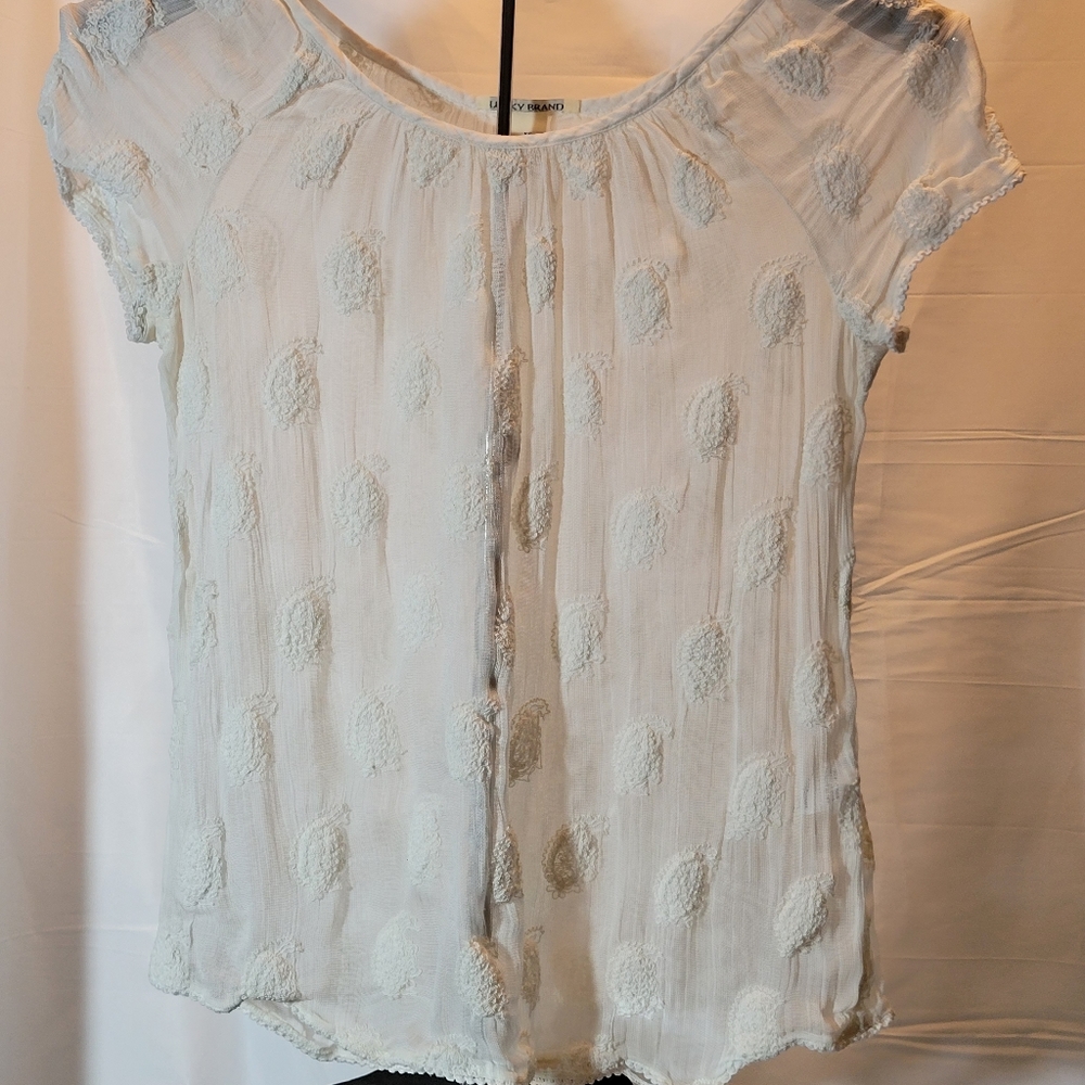 #1329 Lucky Brand shear top.